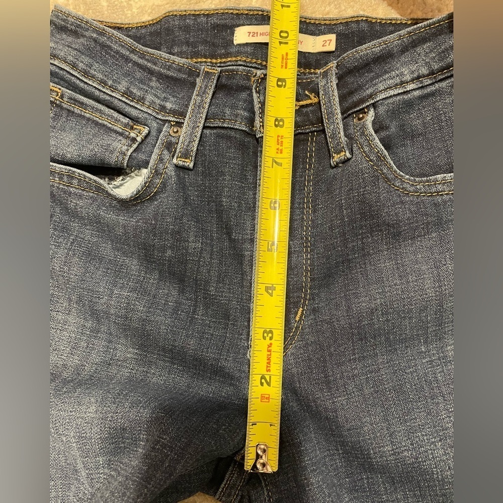Levi’s 721 High Rise Skinny Medium Wash Denim Jeans Size 27 Like New Condition - Picture 10 of 11